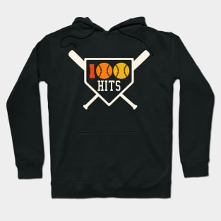 100 Hits Softball Baseball Coach High School Softball Mom Hoodie